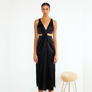 Black Cutout Sleeveless Cocktail Dress